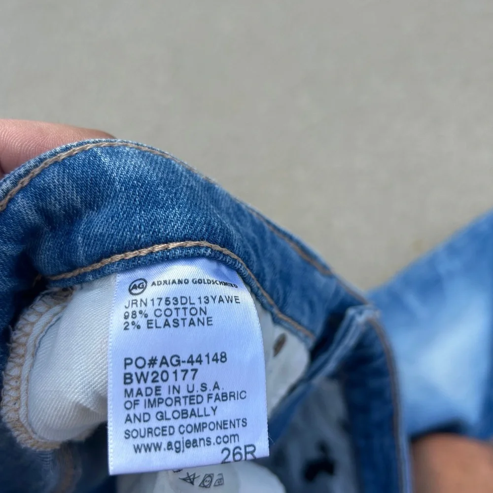 Adriano Goldschmied The Isabelle High Rise Straight Leg Denim Jean Women Sz 26 R - Picture 10 of 10